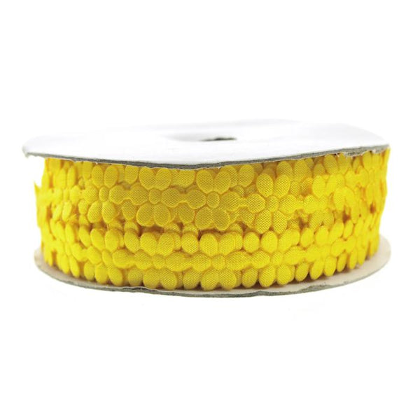 Polyester Flower Garland Ribbon, 3/8-Inch, 25-Yard, Yellow