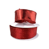 Glittered Lush Double-Sided Wired Ribbon, 1-1/2-Inch, 10-Yard