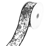 Ombre Elegant Roses Wired Ribbon, 1-1/2-Inch, 10-Yard