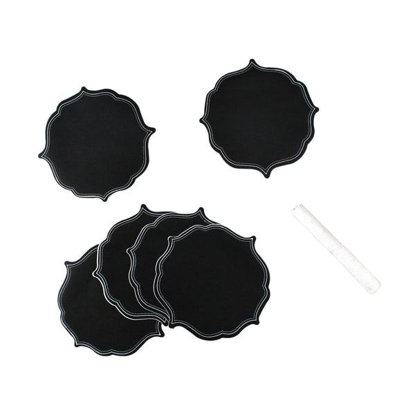 Round Chalkboard Labels with Chalk, 3-1/4-Inch, 7-Piece