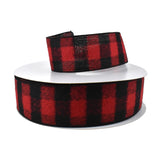 Brushed Buffalo Plaid Wired Edge Ribbon, 2-1/2-Inch, 50-Yard