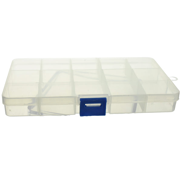 15 Slot Plastic Organizer Box, 6-3/4-Inch