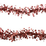 Geometric Tinsel Foil Garland, 6-1/2-Feet - Rose Gold