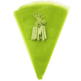 Organza Wine Bottle Wrap with Cord Tassel, 6-Count, 28-Inch, Apple Green