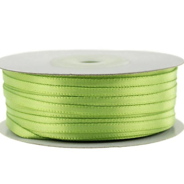 Double Faced Satin Ribbon, 1/8-inch, 100-yard, Apple Green