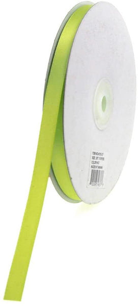 Double Face Satin Ribbon, 1/4-Inch, 50-Yard, Apple Green