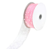 Organza Polka Dots Wired Ribbon, 2-Inch, 50-Yard