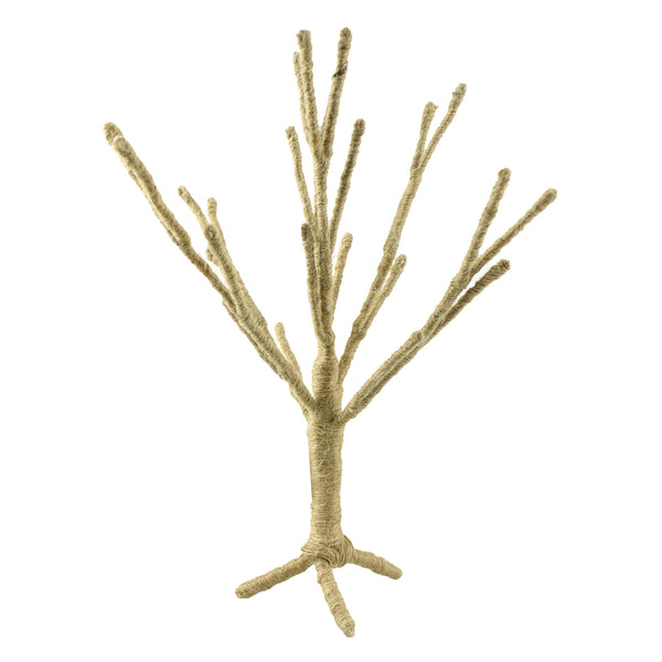 Jute Wired Tree Decoration, 13-Inch