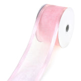 Sheer Organza with Satin Wired Edge Ribbon, 2-1/2-Inch, 25-Yard