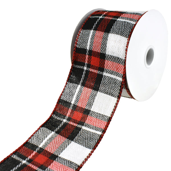 Christmas Cheshire Plaid Wired Ribbon, 2-1/2-Inch, 10-Yard