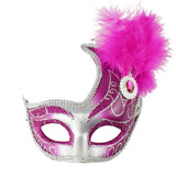 Fancy Feather and Gemstone Accent Mask, 10-1/4-Inch x 6-3/4-Inch