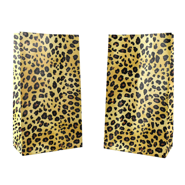 Leopard Print Paper Craft Bags, 11-Inch, 10-Count