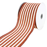 Cabana Stripes Faux Linen Wired Ribbon, 2-1/2-Inch, 10-Yard