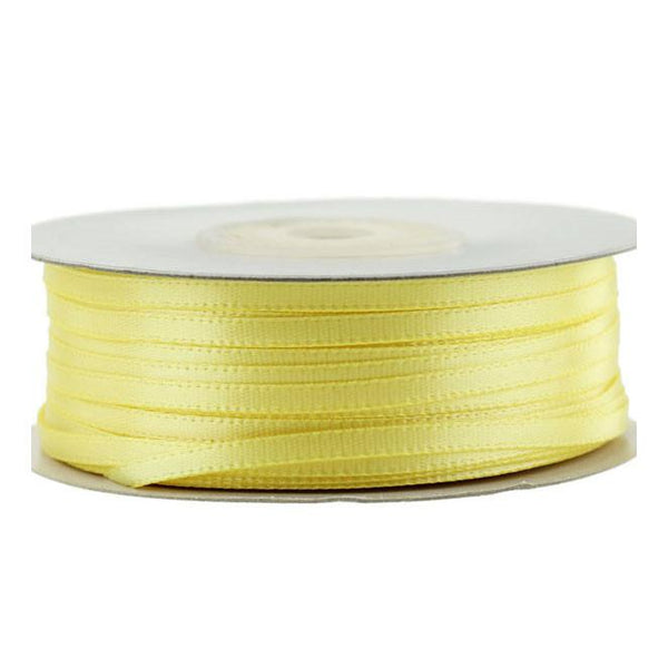 Double Faced Satin Ribbon, 1/8-inch, 100-yard, Canary Yellow