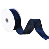 Lush Velvet Wired Ribbon, 1-1/2-Inch, 10-Yard - Navy Blue