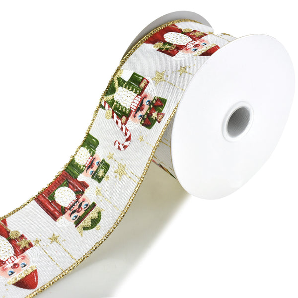 Sparkle Nutcracker Wired Ribbon, 2-1/2-Inch, 10-Yard