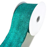 Christmas Flat Glitter Wired Edge Ribbon, 2-1/2-Inch, 10-Yard