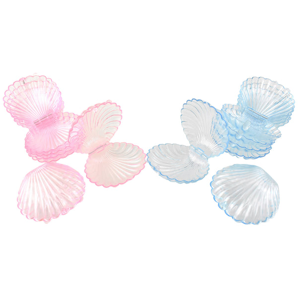 Acrylic Plastic Seashell Favor Cases, 3-1/4-Inch, 12-Count