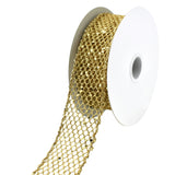 Christmas Dazzling Glitter Chunk Netting Wired Ribbon, 1-1/2-Inch, 10-Yard