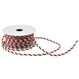 Glittered Christmas Stripes Cording, 1/8-Inch, 10-Yard - Red/White