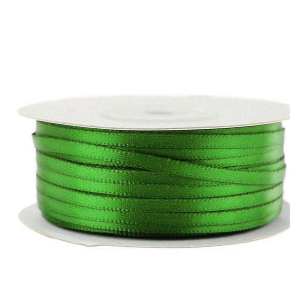 Double Faced Satin Ribbon, 1/8-inch, 100-yard, Emerald Green