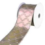 Holographic Diamonds Wired Ribbon, 2-1/2-Inch, 10-Yard