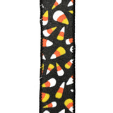 Halloween Candy Corn Pattern Wired Ribbon, 1-1/2-Inch, 10-Yard