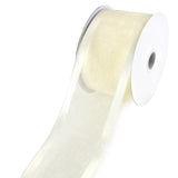 Sheer Organza with Satin Wired Edge Ribbon, 2-1/2-Inch, 25-Yard