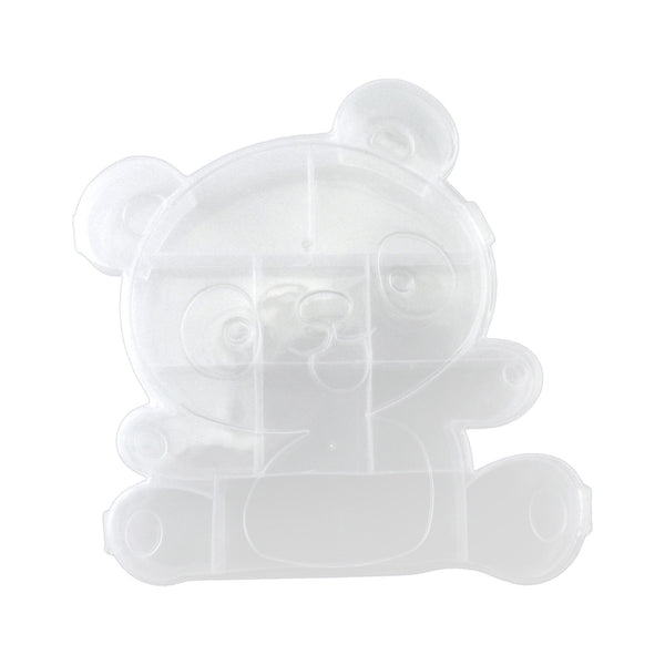 Panda Bear Shaped Clear Plastic Organizer Box, 6-3/4-Inch