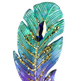 Peacock Acrylic Feather Christmas Ornaments, 6-1/4-Inch, 2-Piece