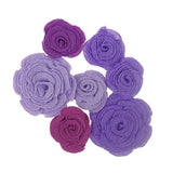 3D Crochet Flower Embellishments, 7-Piece