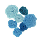 3D Crochet Flower Embellishments, 7-Piece