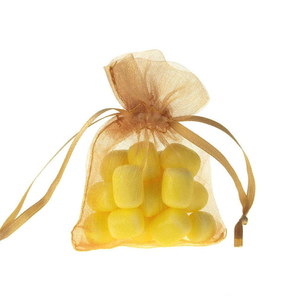 Organza Favor Pouch Bag, 3-Inch x 4-Inch, 12-Count, Gold