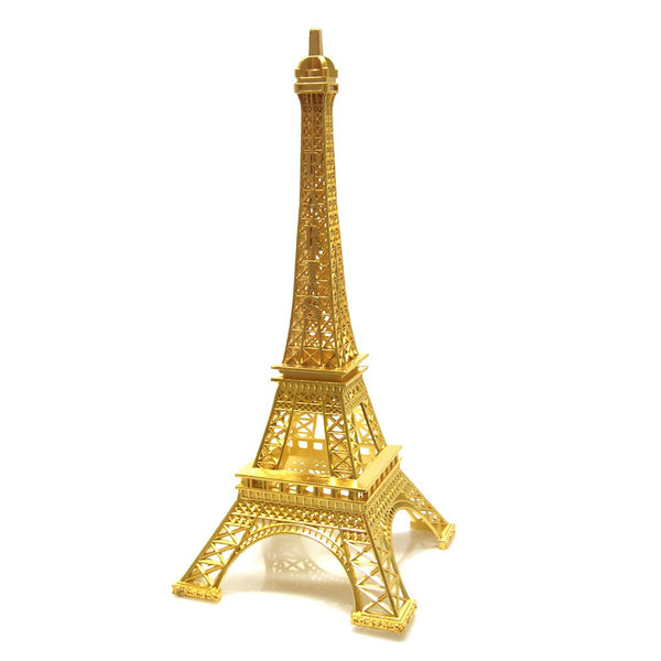 Metal Eiffel Tower Paris France Souvenir, 15-inch, Gold