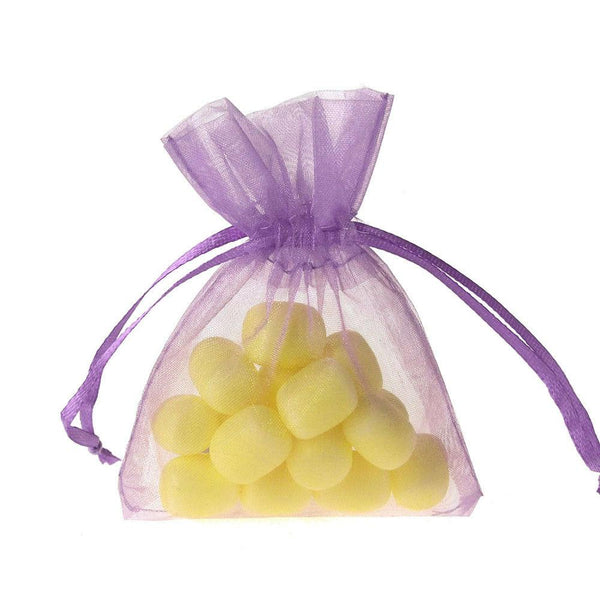 Organza Favor Pouch Bag, 3-Inch x 4-Inch, 12-Count, Lavender