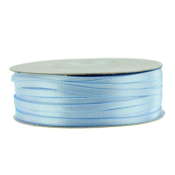 Double Faced Satin Ribbon, 1/8-inch, 100-yard, Light Blue