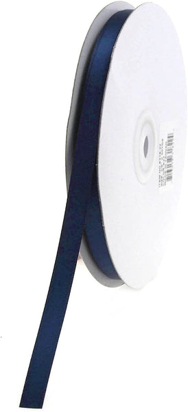 Double Face Satin Ribbon, 1/4-Inch, 50-Yard, Navy Blue