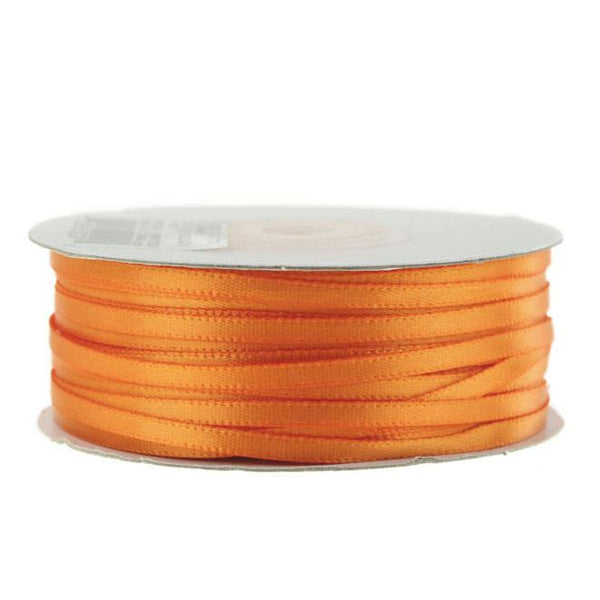 Double Faced Satin Ribbon, 1/8-inch, 100-yard, Orange