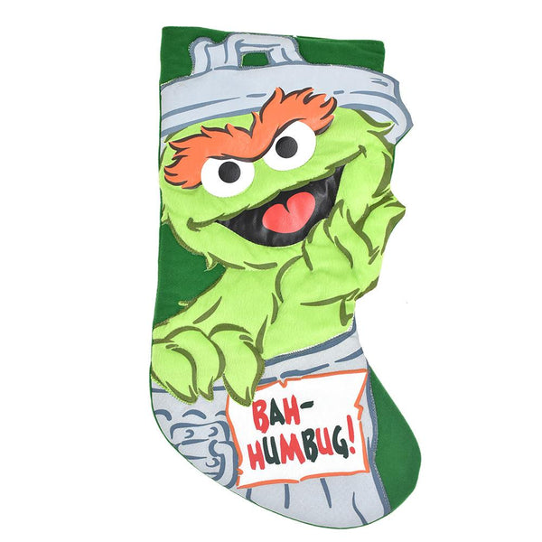 Christmas Sesame Street Oscar Stocking, 19-Inch