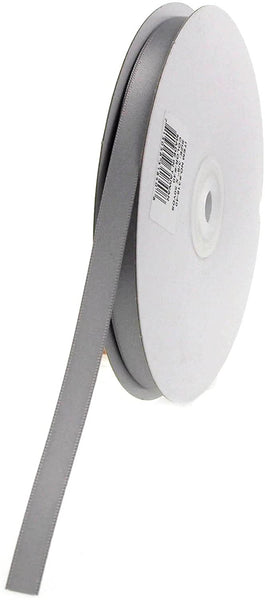 Double Face Satin Ribbon, 1/4-Inch, 50-Yard, Silver