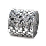 Pyramid Studs Checkered Rhinestone Diamond Mesh Wrap, 4-inch, 10-yard