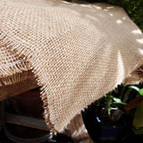 Natural Burlap Jute Fiber Tablecloths, Sheet, Wrapper, Table Runner