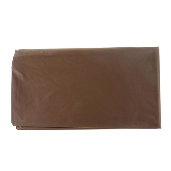 Plastic Table Cover, Rectangular, 54-Inch x 108-Inch, Brown