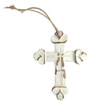 Hanging Carved Nasrani Cross Christmas Tree Ornament, 4-Inch